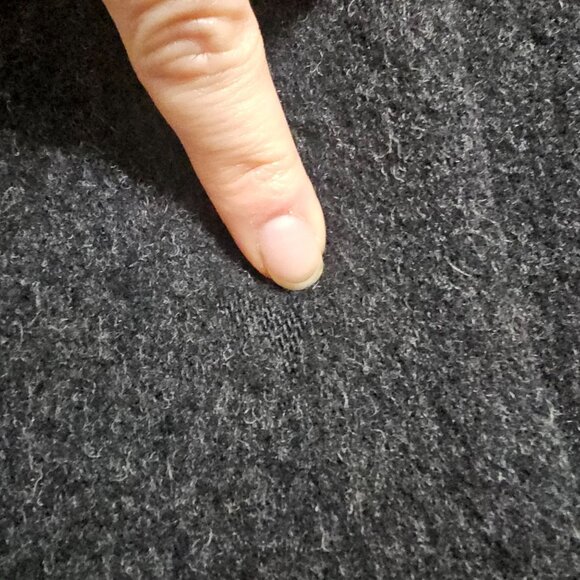 VTG Calvin Klein Merino Trench Coat Sz 14 Women Faux Fur Collar Quiet Luxury USA - Picture 7 of 13